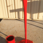 Peinture rouge vernis sur structure aluminium Peinture rouge vernis sur structure aluminium