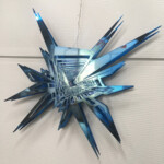 Sculpture peinture chrome teintée bleu dégradé