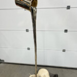 Sculpture peinture chrome teintée or naturel