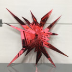 Peinture chrome et candy rouge sur structure inox