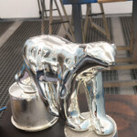 sculpture chrome miroir